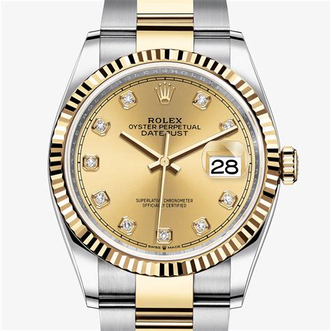 rolex uomo oro e diamanti|rolex datejust 36 mm.